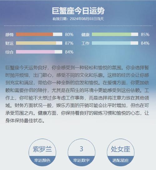 巨蟹座5月17日运势详解：情感波动与职场挑战并存的一天